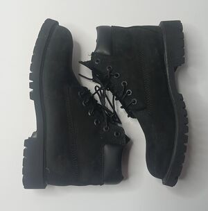 Timberlain Premium Waterproof Boots Black Leather‎ Boys Youth Size 3